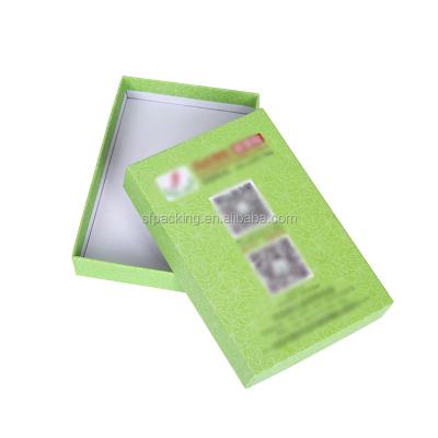 China Recyclable Customized Logo Green Paper Packaging Comestic Gift Box for sale