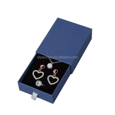 China Recycled Materials Jewelry Earrings Drawer Packaging Boxes For Pendant for sale