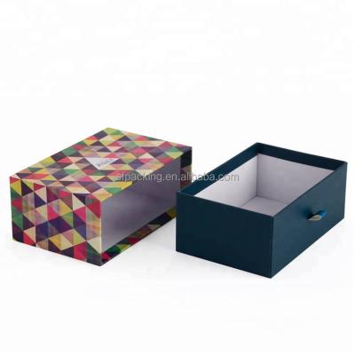 China Recycled Materials Cardboard Paper Packaging Gift Rigid Luxury Drawer Boxes for sale