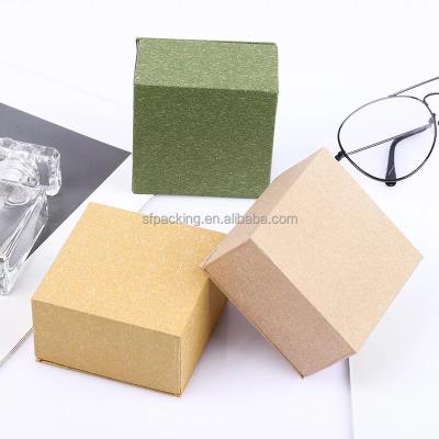 China Recycled Materials Jewelry Package Earrings Square Rigid Gift Boxes With Lid for sale