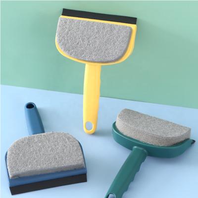 China Household Stocked Portable Double Sided Cleaning Brush Window Glass Wash Sponge Glass Wiper Cleaner for sale