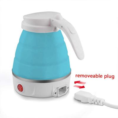 China Upgraded 360 Degree Rotation Base Small Electric Water Kettle Food Grade Silicone Travel Collapsible Portable Kettle for sale