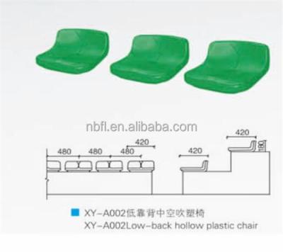 China Indoor Or Outdoor Plastic Stadium Blow Mold PE Use Stadium Seat With Low Backrest for sale