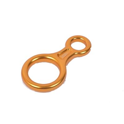 China Figure 8 Downhill Rescue Plate Gear Downhill Equipment High Strength Climbing Rigging Descender With Big Bent-Ear for sale