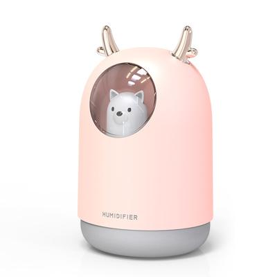 China ABS+PP Mini Adjustable Aromatherapy USB Led Light Air Diffuser Home Appliance Essential Oil Deer Humidifier for sale