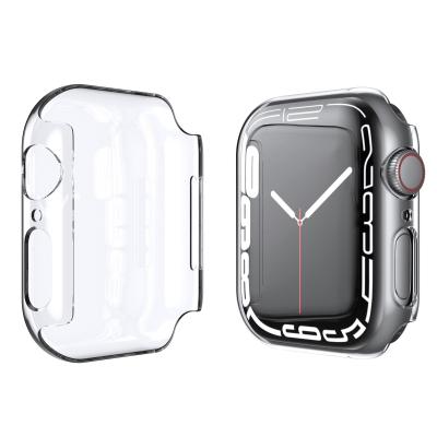 China 2021 New Design PC Watch Case 41mm 45mm Full Screen Protector Case Plastic Sport Smart Cover For Apple Watch 7 Series for sale