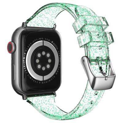 China Fashion Sport Strap 41mm 45mm High Quality Transparent Apple Watch Watch Band For Apple Watch 7 Series Sport Band for sale