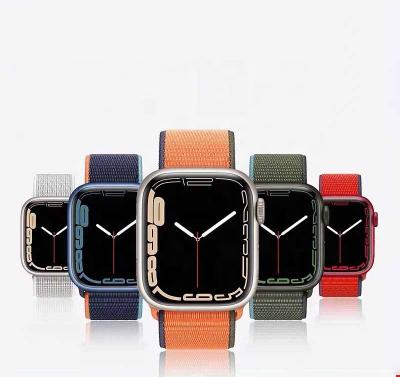 China New Arrival Nylon Woven Wrist Band Solo Loop Ribbon Smart Wrist Watch Bands For Iwatch 45mm 41mm Apple Watch Straps for sale