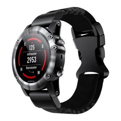 China Newest 26mm smart watch band shockproof garming watch braided outdoor sport nylon strap for garmin fenix3/5X/6X watch band for sale