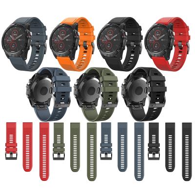 China Smart Quickfit Shockproof Release Band Watch Silicone Sport Wrist Watch Strap For Garmin Watch Band for sale