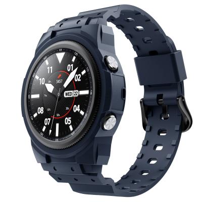 China Luxury And Fashion 41mm 45mm Matte Black Fullbody Band TPU Smart Watch Strap Case For Samsung Galaxy Watch 3 Samsung Watch Band for sale