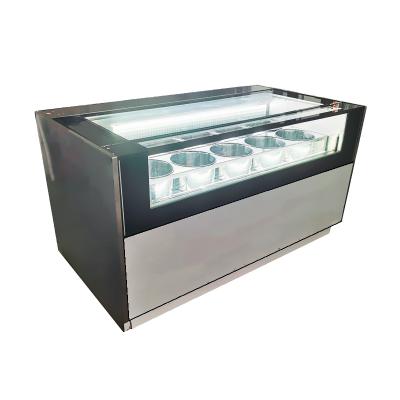 China Fashionable Single-Temperature Italian Gelato Display Freezer Ice Cream Showcase for sale