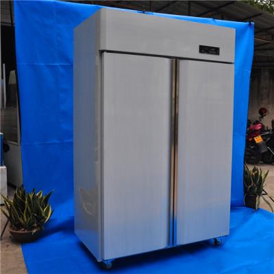 China Free Standing Single-temperature Two Doors Kitchen Fridge Freezer For Restaurant for sale