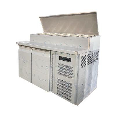 China Hot Sale Single-Temperature Pizza Work Table Pizza Prep Table Refrigerator for sale