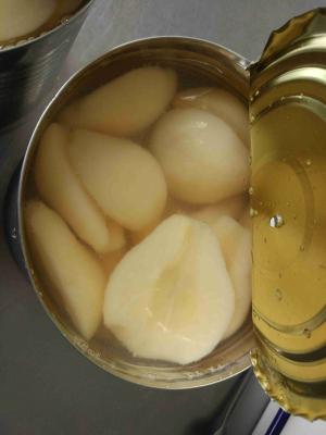 China Preserved Canned Sliced Pears In Heavy Syrup With Dry Place Storage Instructions for sale