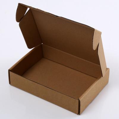 China Recyclable Eco Friendly Brown E Groove Small Corrugated Paper Mailing Boxes Strong Folding Paper Box For Shipping for sale