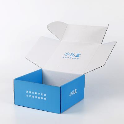 China Recyclable Custom Logo Mailing Box Biodegradable Corrugated Paper Shipping Packing Boxes For Courier Service for sale