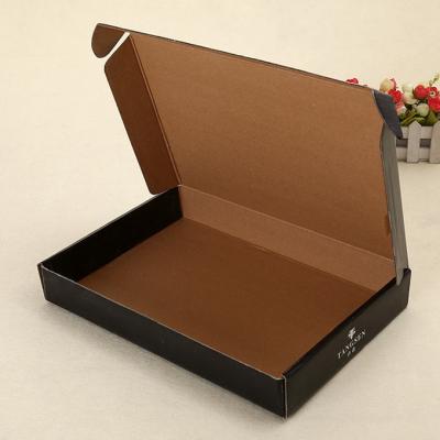 China Custom logo recyclable e-commerce corrugated paper shipping cartons recyclable for perfume delivery courier packaging black box for sale