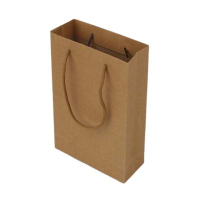 China Recyclable Biodegradable Natural Brown Plain Paper Bag Custom Order Kraft Paper Packaging Bags for sale