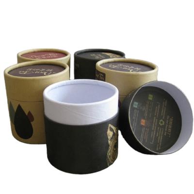 China Custom Recycled Materials Craft Paper Tube For Tea Wholesale Private Logo Printed Round Cylinder Packaging Box for sale