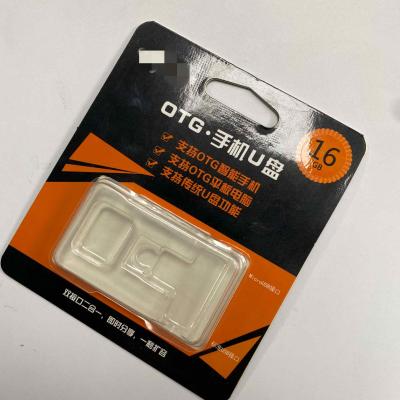 China Wholesale Consumer Electronics Heat Seal Blister Cards Packaging For USB Memory Card Custom Order Trap Blister Packaging for sale