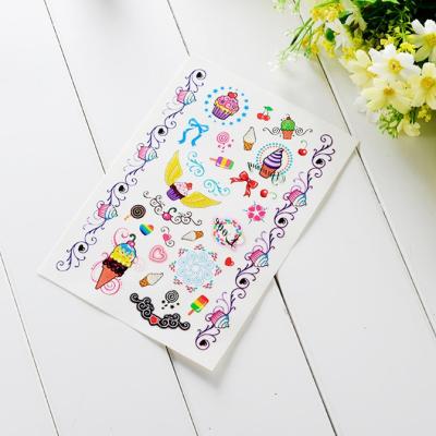 China Temporary Custom Design Non-toxic Waterproof Cute Cartoon Temporary Tattoo Sticker For Kids Retail Tattoos Stickers Cover for sale