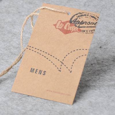 China paper & Biodegradable Brown Cardboard Kraft Paper Packaging Card For Clothing Thick Custom Cardboard Hangtag for sale