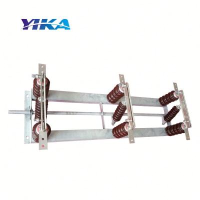 China Wenzhou Yika IEC 12KV Copper Outdoor Disconnect Switch Three Phase Isolating Switch for sale