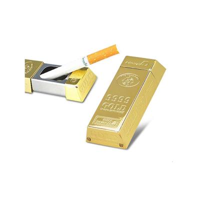 China Wholesales Portable Car Zinc Alloy Metal MINI Ashtray Industrial Gold Bar Shape For Tobacco for sale