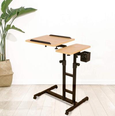 China PANEL Adjustable Overbed Table Laptop Cart With Wheels for sale