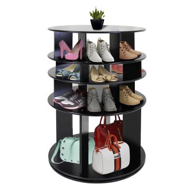 China Fashion Design 4 Tier Rotating Open Shoe Rack Modern StyleRotated Shoe Rack Shelf Table Shoe Organizer Like Shelf Free Holding Flat Shoe Racks for sale