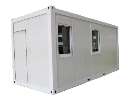 China Modern 20ft flat-pack container house sandwich panel container house with drop shipping container villa and electricity for sale