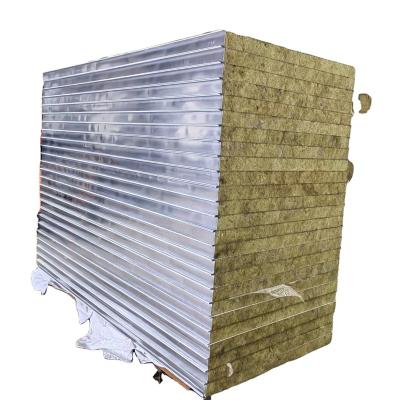 China Wholesale Modern Cheap Factory Rock Wool Sandwich Panels High Quality Panels For Prefab Farm Steel Structure House for sale