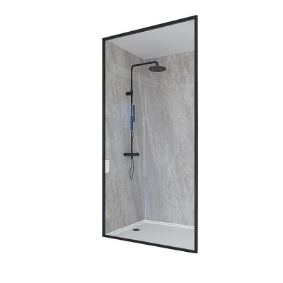 China Dry and wet separation Hot sale bathroom shower cabin 8mm aluminum fixed glass partition separate toilet design for sale