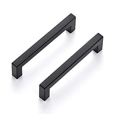 China Easy Installion Metal steel door square long pull push handles for home entrance entry front door for sale