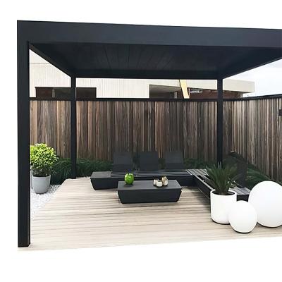 China Easily Assembled Luxury Modern Outdoor Pergola Aluminium Bioclimatic Waterproof Louver Roof Metal Garden Pergola for sale