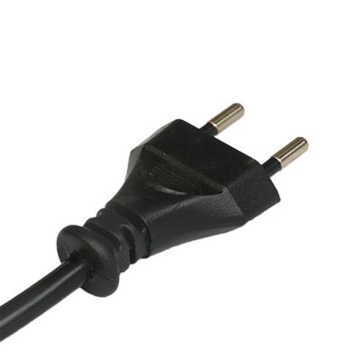 China Swiss Industrial Equipment SEV 6533-2 Standard 2 PIN Plug H05VVH2-F 2x0.75-1.0mm2 Open Wires On End Female Power Cord for sale