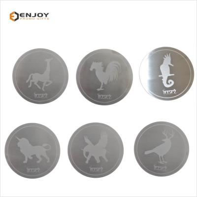 China Sustainable Promotional Customized Aluminum Metal Coaster for sale