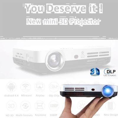 China OEM High Brightness Portable 3D Led mobile Home DLP Projector for sale