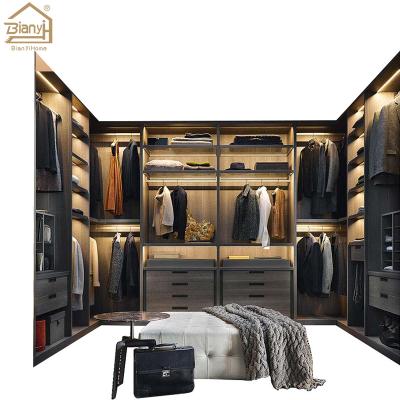 China Island Cabinet System Furniture Design Custom House Bedroom Aluminum Walk In (Height) Adjustable Modern Metal Walk In Wardrobe Cabinet for sale