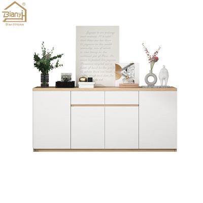 China Kitchen Living Room Sideboard Adjustable White Wood Furniture Storage Solid Wood (Height) for sale