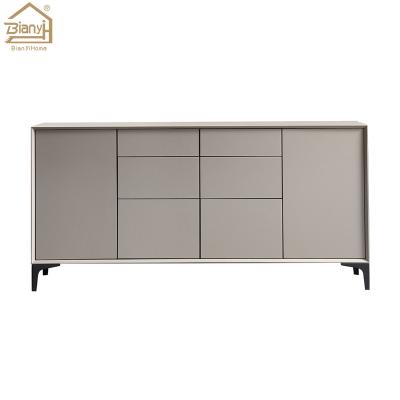 China (Size) Large Capacity 6 Adjustable Drawer and 2 Door Living Room Gray Storage Sideboard Cabinet for sale