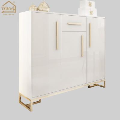 China Hot Selling High Quality Adjustable Living Room Furniture Wooden Shoe Cabinet (Height) With Seat for sale