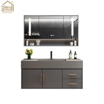 China Hot Selling Custom Made Modern Hotel Bathroom Furniture Classic Bathroom Vanity With Sink for sale