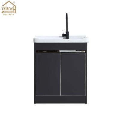 China Modern Floor-standing 1 Door Modern Bathroom Storage Cabinet Bathroom Vanity Furniture for sale