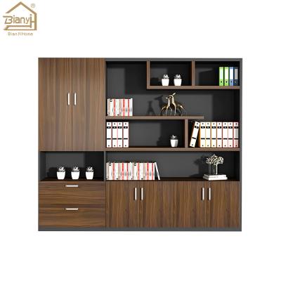 China (Size) Modern Design Solid Wood Brown Adjustable Manager Office File Storage Cabinet for sale