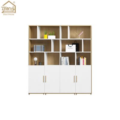 China Factory Supply Adjustable (Height) Bedroom Book Shelves Library Storage White Floor-Standing Filing Cabinet for sale