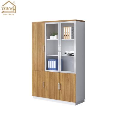 China (Size) Desktop 3 Tiers File Storage Adjustable High Quality Wood Material File Cabinet for sale