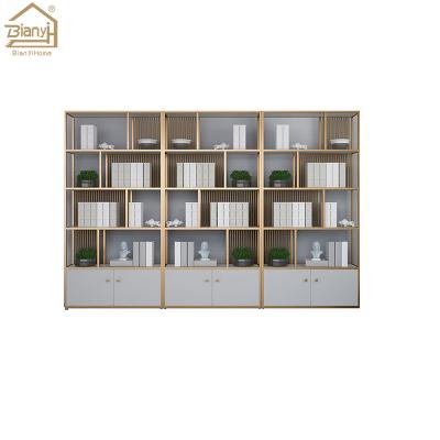 China Stable (height) living room book shelf adjustable high quality wooden wooden storage rack for sale