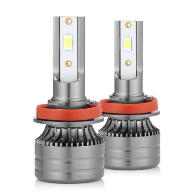 China Aluminum Alloy 2x V6 LED Headlight CSP 3570 Chip 100W 6000LM Car 2-Sides LED Headlights Bulb Lamp h11 led for sale